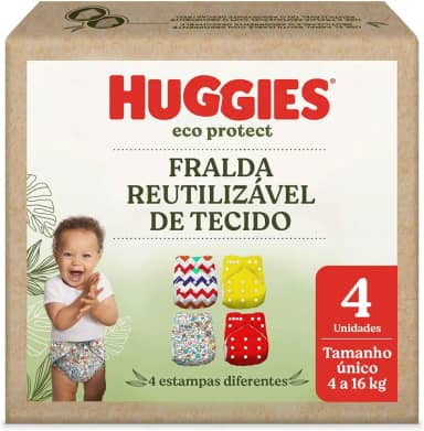 Huggies Fralda Reutilizável Eco Protect Tam. Único - 4 un