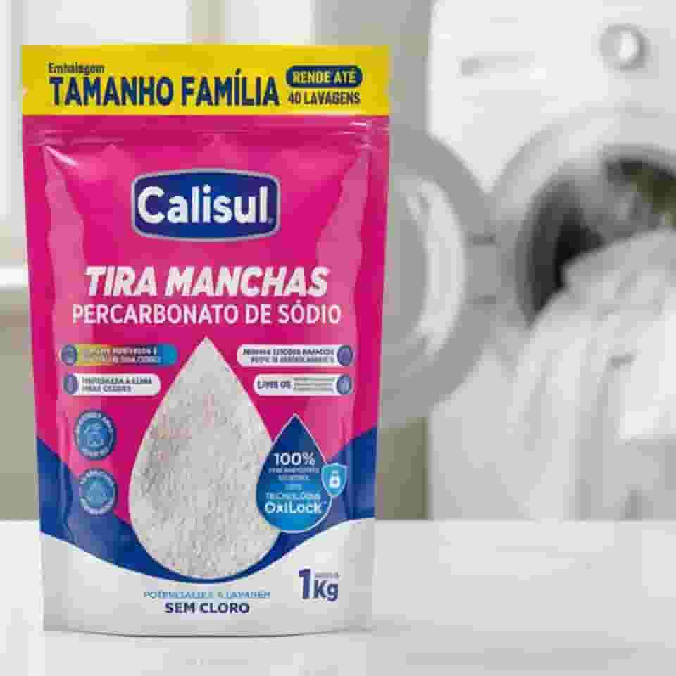 Percarbonato de Sódio 1kg - Original Tira Manchas sem Cloro, Alvejante Natural que Não Danifica Tecidos, Ideal para Roupas Brancas e Coloridas, Pisos, Rejuntes, Azulejos e Banheiros