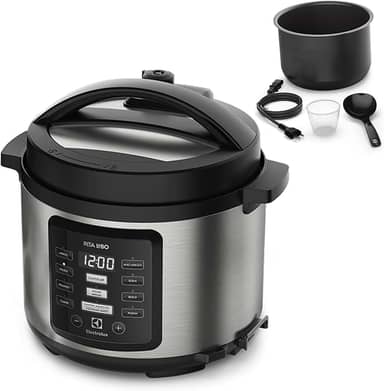 Electrolux Panela pressão elétrica digital capacidade 5L silenciosa segura 10 travas segurança 8 receitas pré-programadas 3 níveis pressão PCC15 inox preto 220v por Rita Lobo