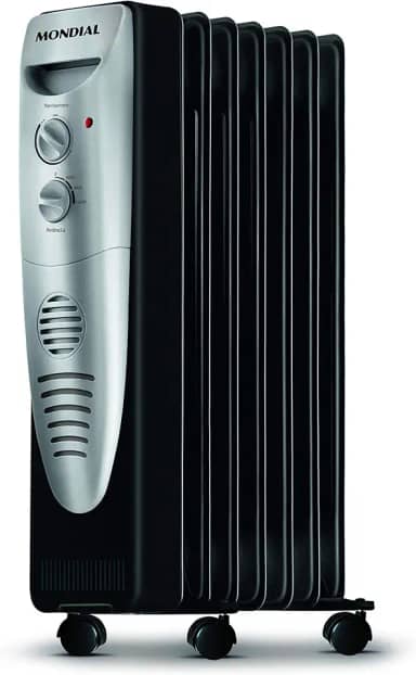 Aquecedor a Óleo, Mondial, Preto/Prata, 1500W, 110V - A-06