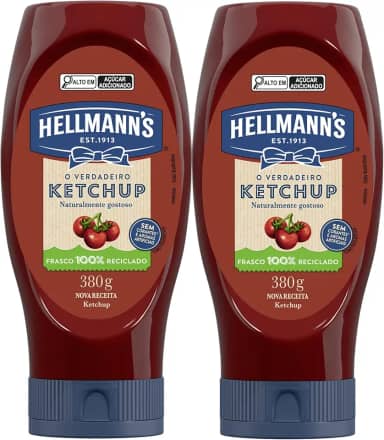 Pack Ketchup Hellmann's Squeeze 2 Unidades 380g