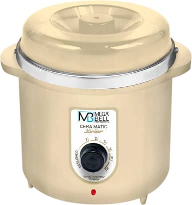 Mega Bell, Panela aquecedora de cera para depilação, Termocera, Cera-Matic Júnior, Sem refil, Bivolt, 400g, Beje