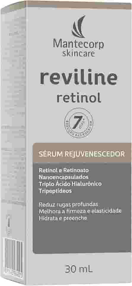 Mantecorp - Sérum Rejuvenescedor Reviline Retinol - Retinol e Retinoato Nanoencapsulados e Triplo Ácido Hialurônico - Renovação e Firmeza da Pele - 30ml