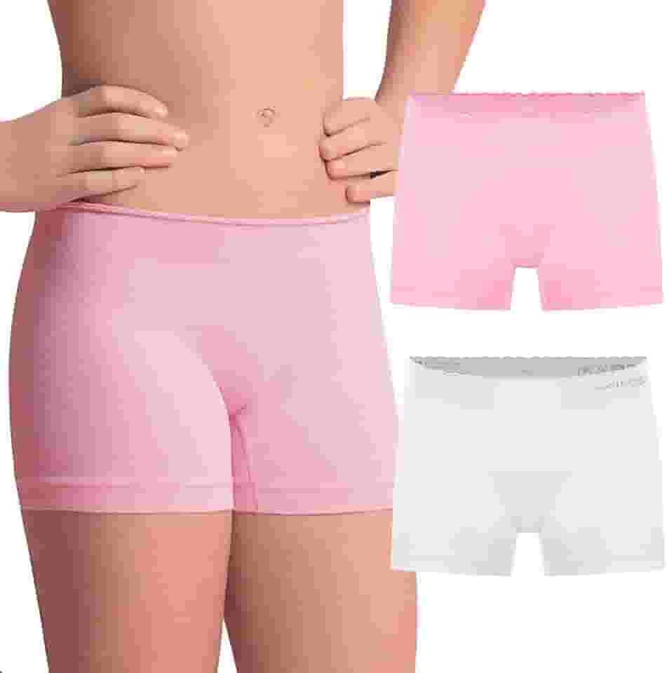 Kit 2 Calcinha INFANTIL Boxer Sem Costura Meninas Selene