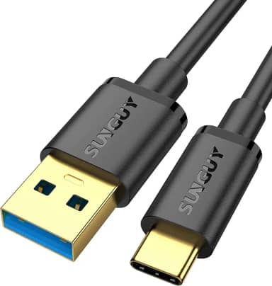 SUNGUY Cabo USB C Android Auto 1,5FT, 10Gbps USB C 3.1 Gen 2 de transferência de dados, cabo CarPlay de carregamento rápido 3A, para iPhone 17 16 15 Pro Max, iPad Pro, Samsung T7, SSD externo