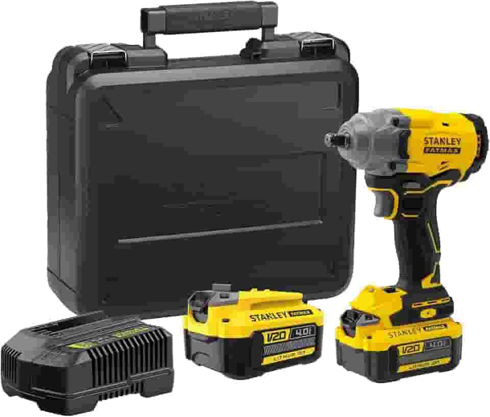 Stanley Chave de Impacto à Bateria, com Maleta de Ferramentas, 2 Baterias e 1 Carregador, Modelo SBW920M2K, 20V