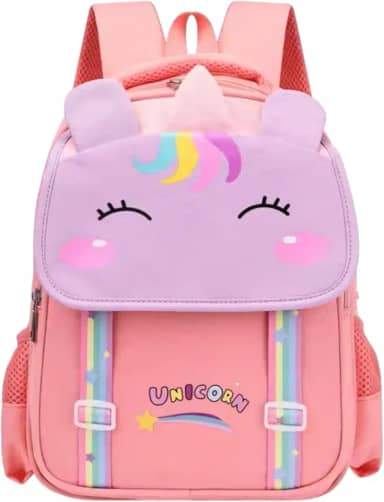 Mochila Escolar Infantil Unicórnio e Dinossauro, 4 Cores Disponíveis, Design Divertido, Alças Ajustáveis, para Crianças da Pré-escola e Ensino Fundamental