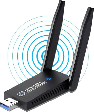 Adaptador Wifi Dual Band Ac1300 5ghz 1300mbps Antena Wireles Placa de Rede Notebook Compatível Positivo Mac Windows Linux bluetooth pc Adaptador Wifi 5g USB ethernet Receptor Premium