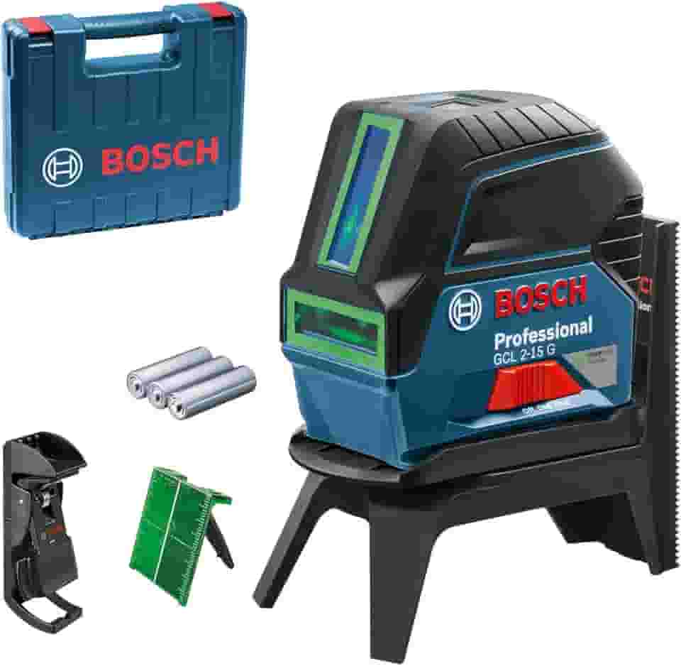 Nível Laser verde Bosch GCL 2-15 G 15m com pontos de prumo