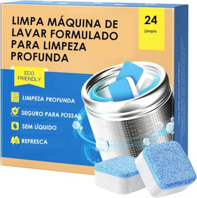 Pastilhas para Limpeza de Máquina de Lavar Roupas – Limpa Máquina Eficiente para Tampa Frontal e Superior (24)
