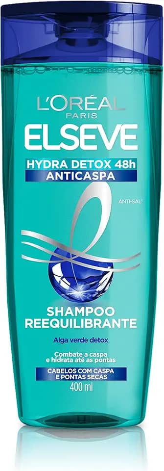 Shampoo L'Oréal Paris Elseve Hydra-Detox Anti-Caspa, 400ml