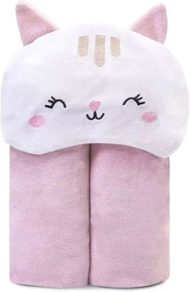 Papi Toalha De Banho Mami Bichus Forrada Com Capuz Bordado Rosa 90Cmx80Cm 01