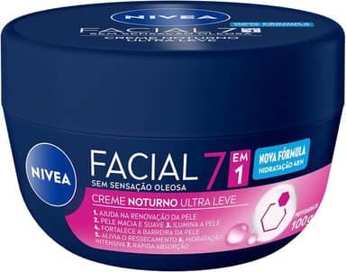 NIVEA Creme Facial Noturno - O potinho noturno dos queridinhos da hidratação facial, auxilia a renovação celular e hidrata profundamente a pele enquanto você dorme - 100g