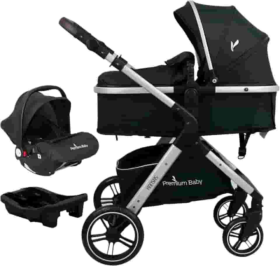 Carrinho Travel System Kansas + Base Silver/Preto