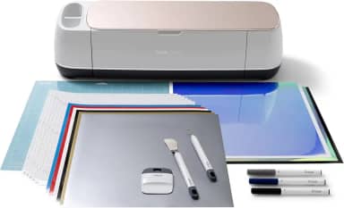 Cricut - Kit Maker, inclui máquina de corte Cricut Maker, transfer para tecidos, vinil permanente, folha de transferência, bases de corte, conjunto de ferramentas e lâminas para corte de Feltro