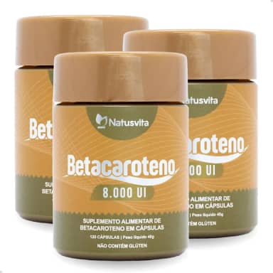 Betacaroteno 8.000 UI (8X + Concentrado) (3 Und. 360 Cápsulas)