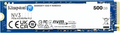 SSD Kingston NV3 500GB M.2 2280 NVMe Gen4, Rápido e Compacto para Upgrade de PC ou Notebook – SNV3S/500G