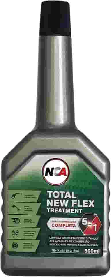 Aditivo de Combustível Profissional FLEX e GASOLINA | 500ml | Trata 90L | Descarbonização Completa | TOTAL NEW FLEX TREATMENT | NCA