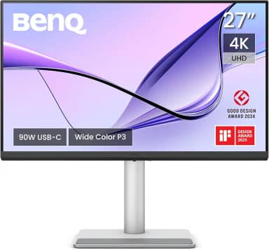 Monitor BenQ 27' MA270U 4K para Macbook® Pro/Air, 2 x USB-C, fonte 90W para carregar a bateria dos seus dispositivos