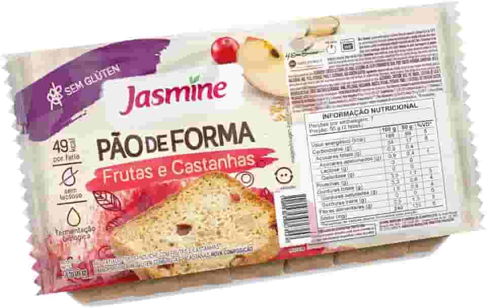 Jasmine Pão de Forma com Frutas e Castanhas Sem Glúten 350g