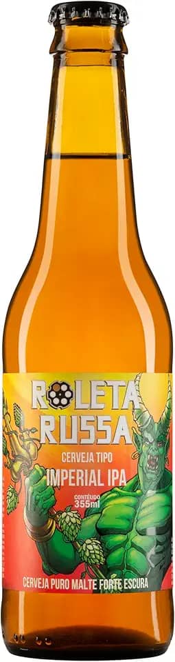 Cerveja Roleta Russa, Imperial Ipa, Garrafa, 355ml 1un