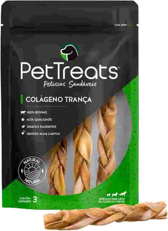 Petisco para Cachorro Natural 3un Colágeno Trança PetTreats