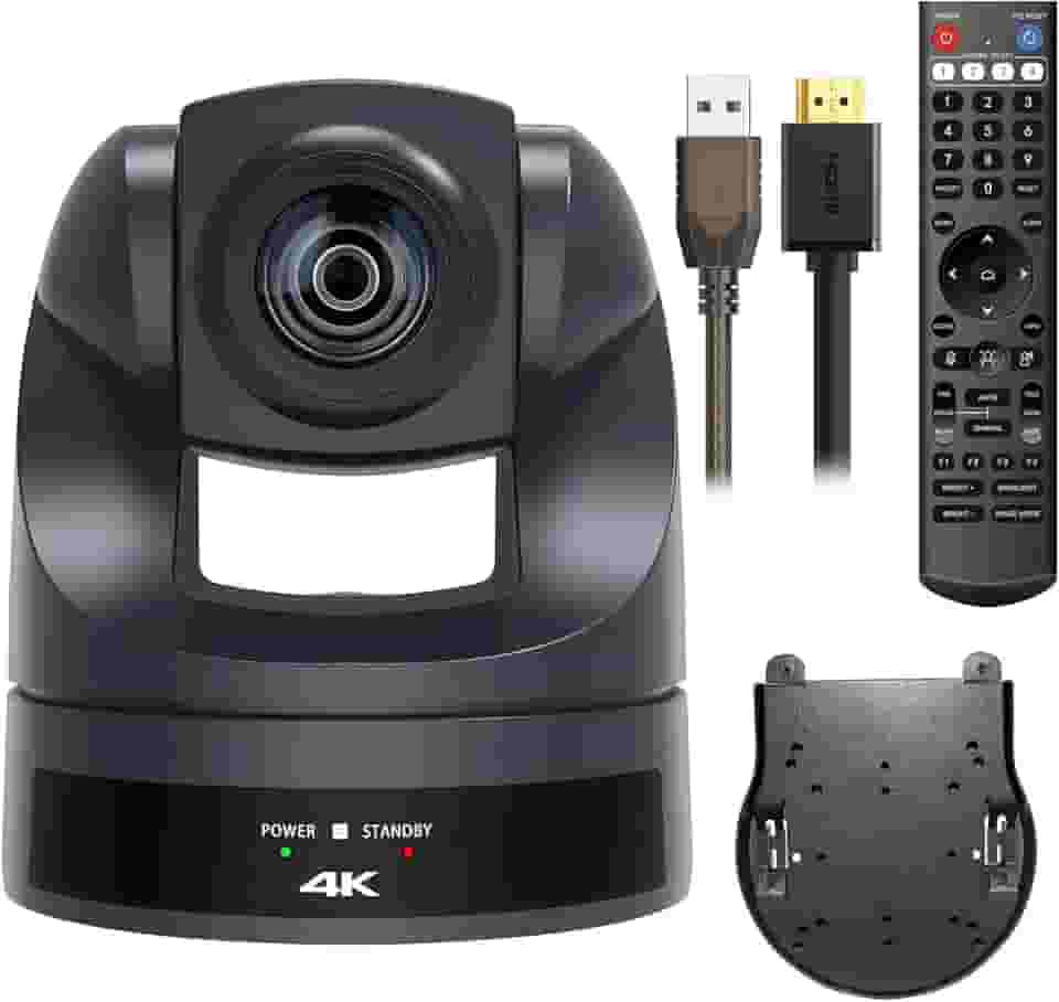 Câmera PTZ 4K com zoom óptico 20X, câmera POE para sala de videoconferência, transmissão ao vivo USB HDMI IP para cultos religiosos Vmix, Zoom, OBS, YouTube(Enviado do Brasil, sem impostos adicionais)