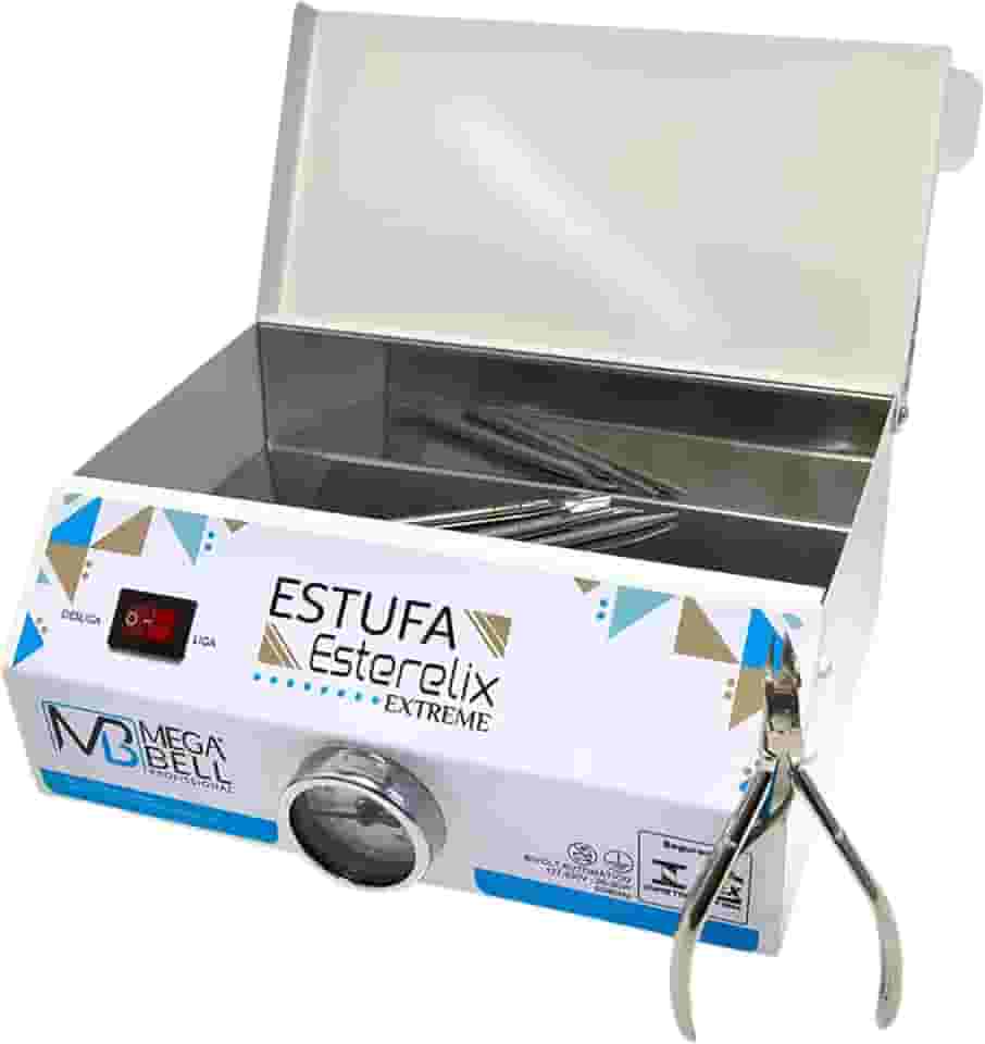 Mega Bell, Estufa esterilizadora para manicure e pedicuri, Exterilix Extreme, Com Inmetro, Bivolt, branca