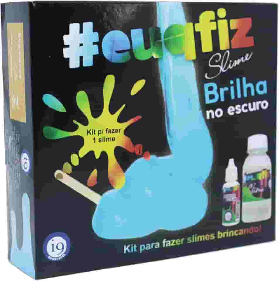 Slime, Kit 1 Brilha no Escuro Slime, Euqfiz, I9 Brinquedos