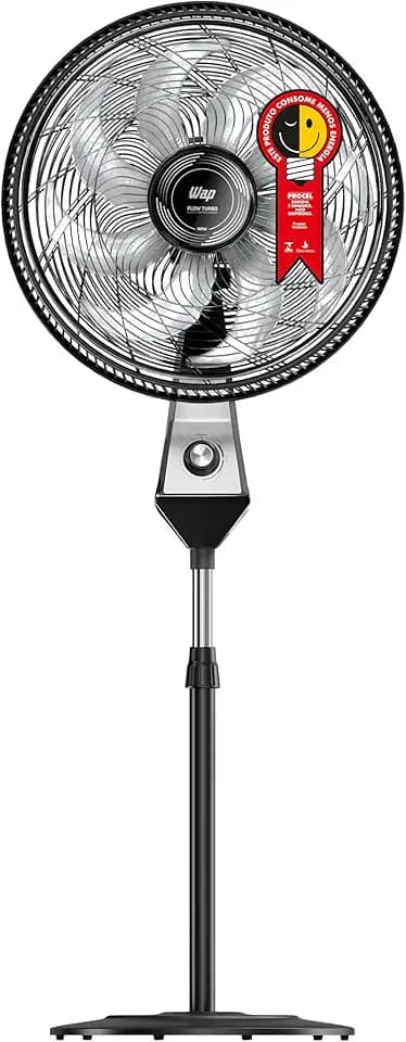 WAP Ventilador de Coluna 50cm FLOW TURBO, com Tecnologia Silenciosa e Econômica, 8 Pás e 3 Velocidades, 180W 127V