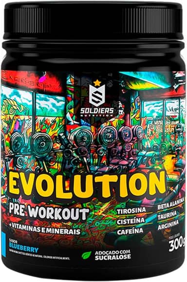 Soldiers Nutrition - Pré-Treino Evolution Pré Workout 300g - (Blueberry)