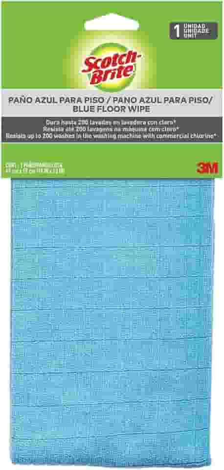3M, Super Pano de Chão Scotch-Brite, Para Limpeza, Lavável e Reutilizável, Azul, 1 unidade