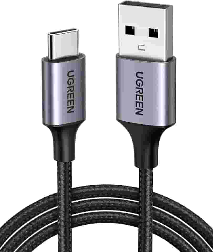 UGREEN Cabo de Dados USB para USB C 1m 3A, Carregamento Pápido, Cabo de Dados CarPlay, Design Resistente em Nylon Trançado, Compatível com iPhone 16(Plus/Pro)/15, Galaxy S24/S23, Pixel 8/7