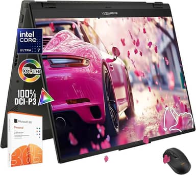 ASUS Laptop Vivobook Flip de 14 polegadas com tela sensível ao toque 2 em 1 - Tela OLED WUXGA -Intel Core Ultra 7 256V -16GB RAM -SSD de 1TB -Teclado retroiluminado -Windows 11 Office 365 -Business