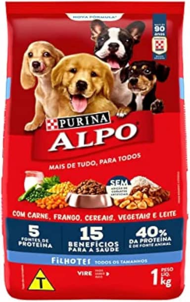 Ração Alpo Filhotes Carne Frango Cereais Vegetais E Leite 1Kg