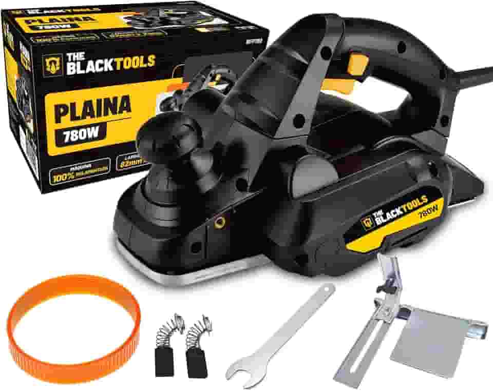 Plaina Elétrica Manual Profissional The Black Toolls 780 W Cor Preta