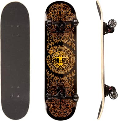 Skate Street Completo Montado Profissional PRO-II Maple Preto Black Dragon 120KG Life Dreams