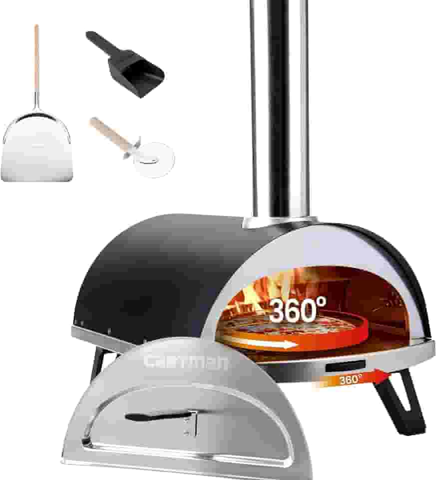 CARTMAN Forno De Pizza A Lenha Outdoor 12" Com Cortador E Pá Pellets, Bolsa Transporte