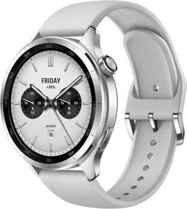 XIAOMI Relógio inteligente S4, rastreador de fitness, 1,43 AMOLED, bateria de 15 dias, chamada Bluetooth, mais de 150 modos esportivos, GPS de banda dupla, NFC, Android e iOS, prata