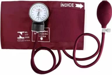 Aparelho De Pressão Arterial Manual Esfigmomanômetro Premium Cor Vinho