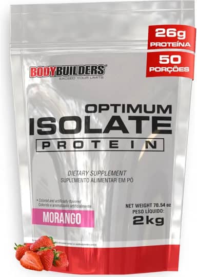 Optimum Isolate Whey Protein Morango 2kg - Bodybuilders
