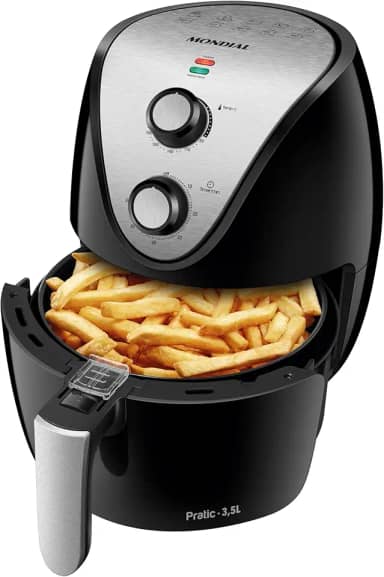 Fritadeira Sem Óleo Air Fryer 3,5L, Mondial, Preto/Inox, 1500W, 220V - AF-30 I