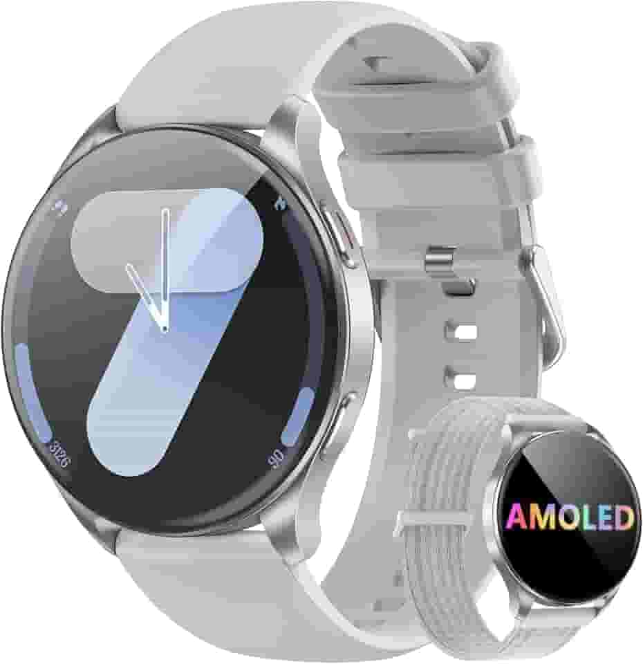 Smartwatch Redondo AMOLED 1.43" - Relógio Inteligente com Chamadas Bluetooth, 130+ Modos Esportivos, IP68, Compatível Android/iOS - Unissex