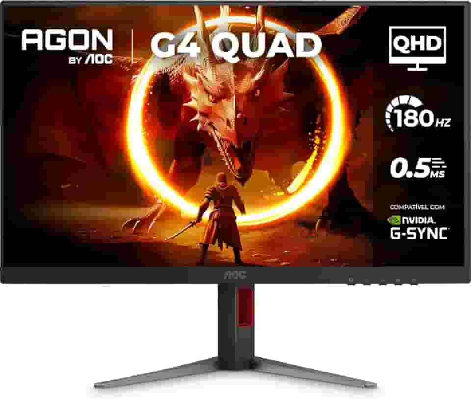 Monitor Gamer AOC AGON QUAD 27" QHD 180Hz 0.5ms IPS HDR10 Base Ajustável Q27G4F
