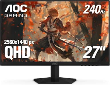 AOC Monitor para jogos Q27G41ZE 27 polegadas QHD IPS 2560 x 1440, 240 Hz 0,3 ms, console pronto para jogos, sem moldura de 3 lados, 1x HDMI 2.0, 1x porta de exibição, ponto zero brilhante de 3 anos