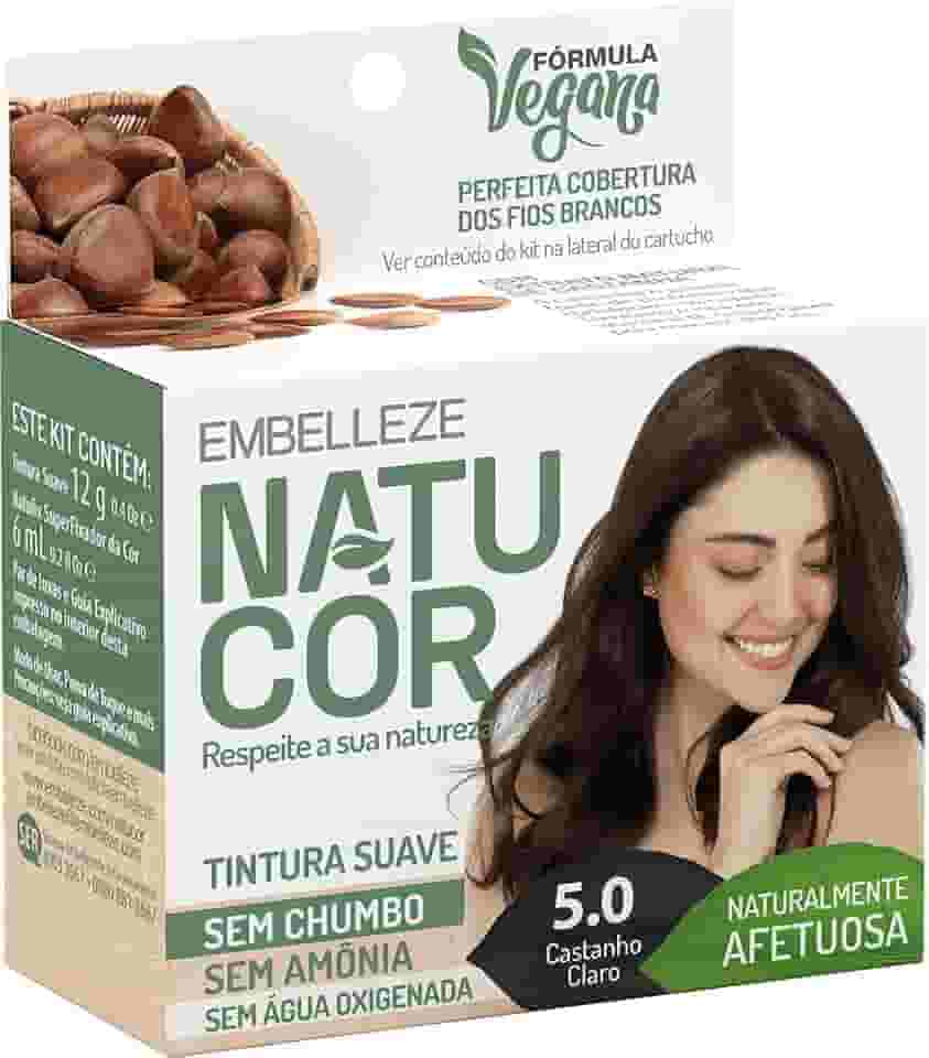 natucor Tinta de Cabelo Naturalmente Afetuosa 5.0 Kit, Castanho Claro