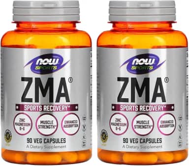 Now Foods ZMA Zinco Magnésio 800mg 90Caps 2 unidades Produto Importado