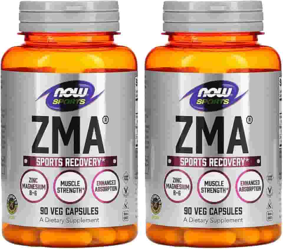 Now Foods ZMA Zinco Magnésio 800mg 90Caps 2 unidades Produto Importado