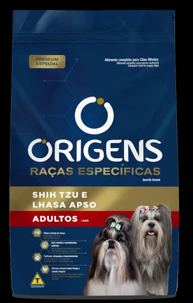 Origens Ração Seca Para Cães Adultos Raças Específicas ShihTzu/Lhasa Sabor Frango 3Kg
