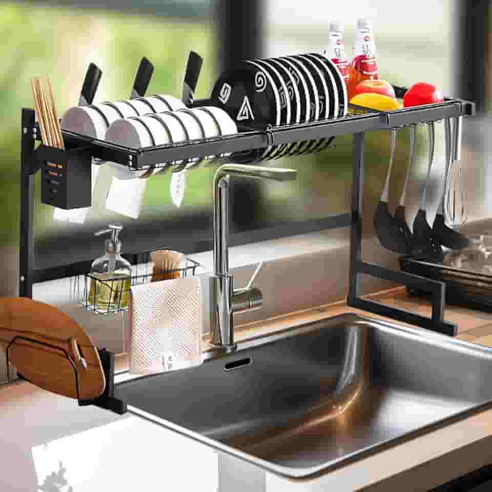 Organizador Pia da Cozinha Escorredor de Louça Suspenso 65cm Premium